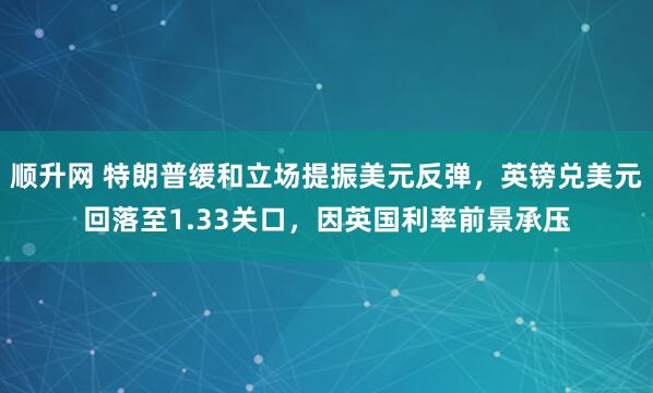 顺升网 特朗普缓和立场提振美元反弹，英镑兑美元回落至1.33关口，因英国利率前景承压